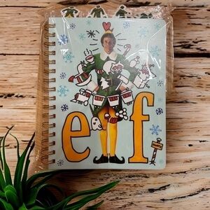 Elf Will Ferrell Christmas Journal NEW Spiral Notebook Paper 96 Pages Green